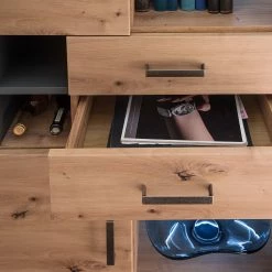 Naturoo Vitrinenschrank Mendes - Balkeneiche Dekor / Anthrazit -Wohnzimmermöbel boutique en ligne 1000187559 190920 09480400047 DETAILS P000000001000187559