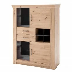 Naturoo Highboard Mendes II - Balkeneiche Dekor / Anthrazit
