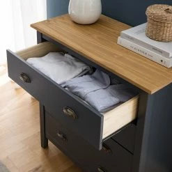 Maison Belfort Kommode Rivery II - Kiefer massiv - Anthrazit -Wohnzimmermöbel boutique en ligne 1000187578 201111 14522700021 DETAILS P000000001000187578