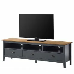 Maison Belfort TV-Lowboard Rivery - Kiefer massiv - Anthrazit