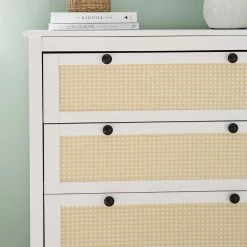 Maison Belfort Kommode Belleria I - Kiefer massiv / Wiener Geflecht - Weiß -Wohnzimmermöbel boutique en ligne 1000187592 200430 14091700017 DETAILS P000000001000187592