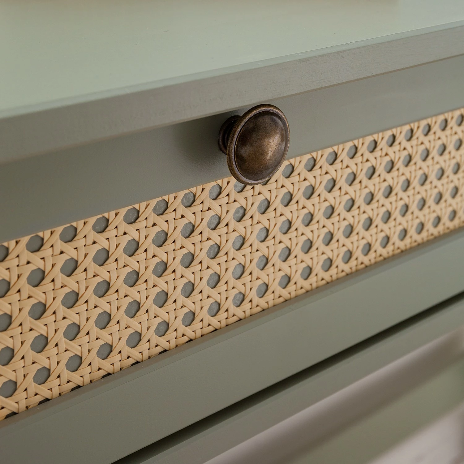 Maison Belfort Konsole/Schminktisch Belleria - Kiefer massiv / Wiener Geflecht - Hellolivgrün 14 Maison Belfort Konsole/Schminktisch Belleria - Kiefer massiv / Wiener Geflecht - Hellolivgrün – Bild 14