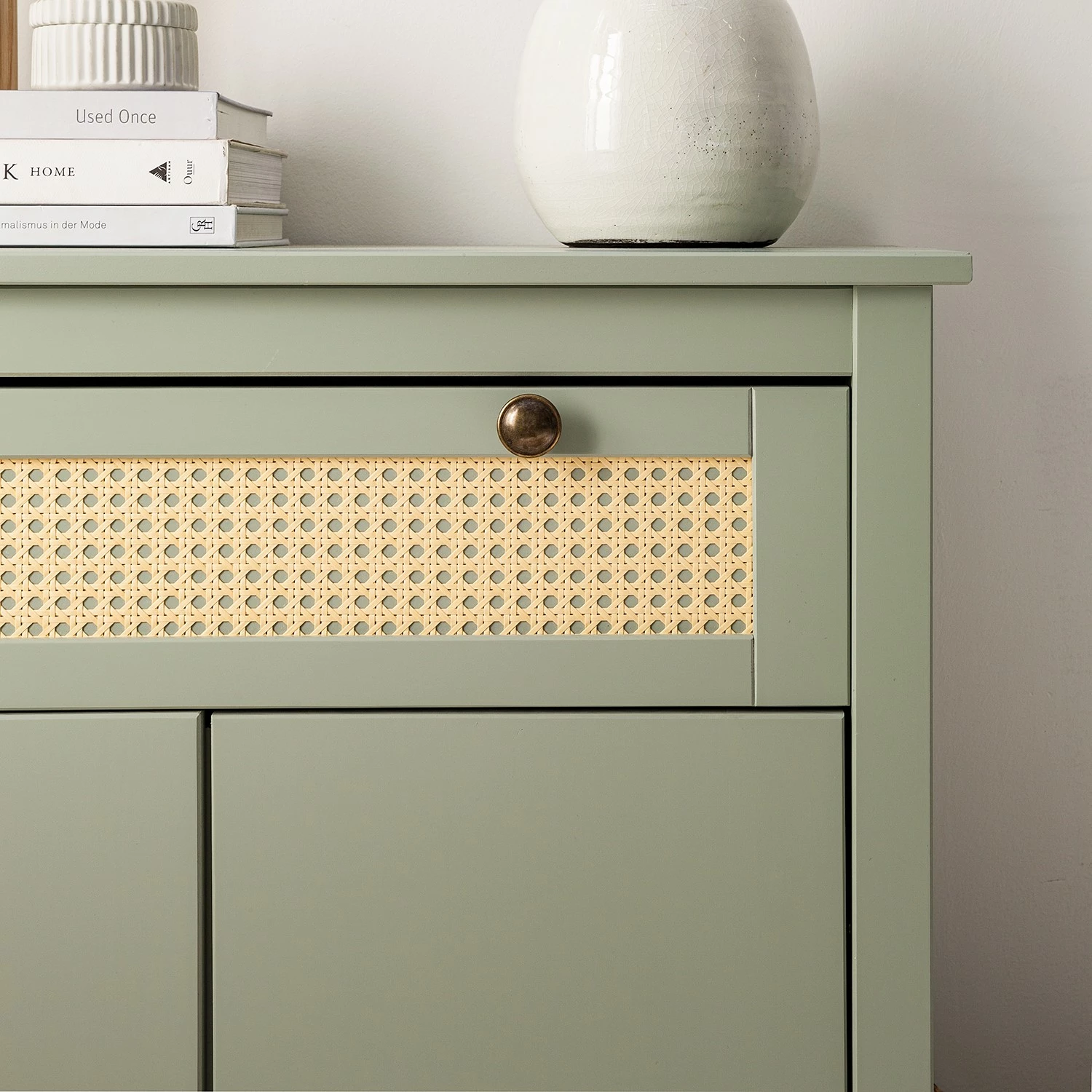 Maison Belfort Kommode Belleria III - Kiefer massiv / Wiener Geflecht - Hellolivgrün 9 Maison Belfort Kommode Belleria III - Kiefer massiv / Wiener Geflecht - Hellolivgrün – Bild 9