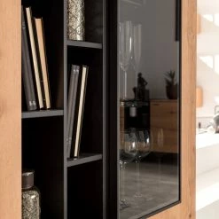 GWINNER Highboard Style - Echtholzfurnier / Metall - Eiche / Anthrazit 17 GWINNER Highboard Style - Echtholzfurnier / Metall - Eiche / Anthrazit -Wohnzimmermöbel boutique en ligne 1000188719 190926 06084400021 DETAILS P000000001000188719