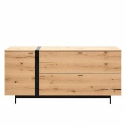 GWINNER Sideboard Style - Echtholzfurnier / Metall - Eiche / Anthrazit