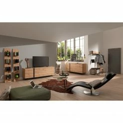 GWINNER TV-Lowboard Style II - Echtholzfurnier / Metall - Eiche / Anthrazit -Wohnzimmermöbel boutique en ligne 1000188728 190926 06085700041 MOOD DETAILS P000000001000188728 mood