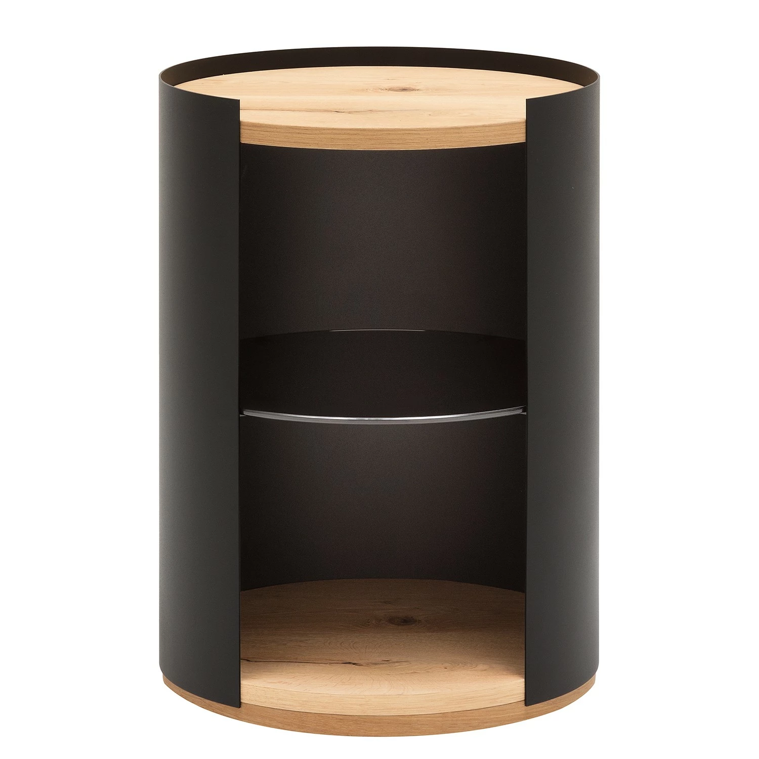 GWINNER Beistelltisch Style - Echtholzfurnier / Metall - Eiche / Anthrazit 1 GWINNER Beistelltisch Style - Echtholzfurnier / Metall - Eiche / Anthrazit