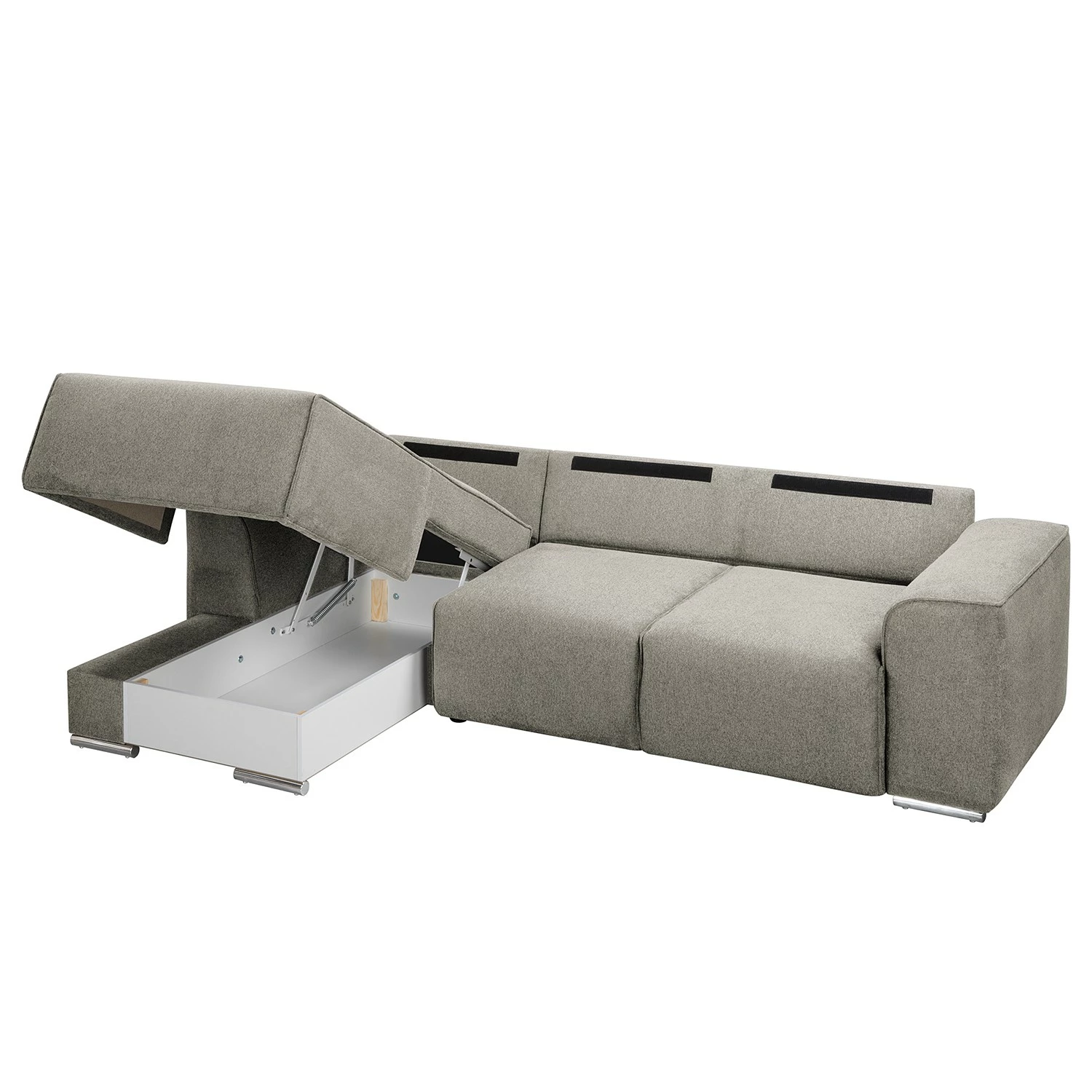 Fredriks Ecksofa Mambai - Cappuccino - Ottomane davorstehend links 3 Fredriks Ecksofa Mambai - Cappuccino - Ottomane davorstehend links – Bild 3