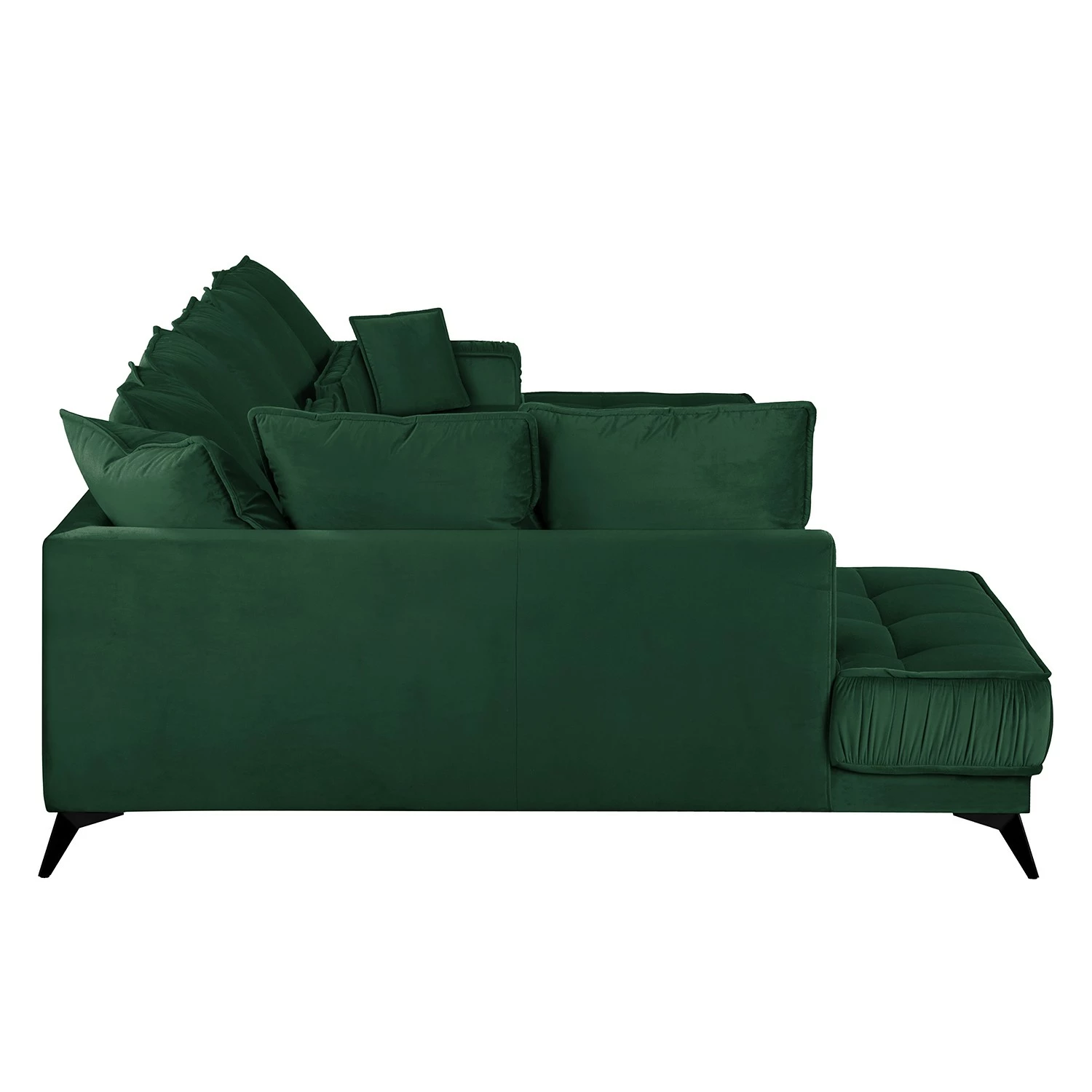 Jack & Alice Wohnlandschaft Machado - Dunkelgrün - Longchair davorstehend rechts / Ottomane links 4 Jack & Alice Wohnlandschaft Machado - Dunkelgrün - Longchair davorstehend rechts / Ottomane links – Bild 4