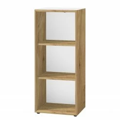 Germania Regal Monteria - Glas - Weiß / Eiche Navarra Dekor