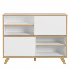 Germania Sideboard Svene - Weiß / Eiche Sonoma Dekor - Breite: 120 cm -Wohnzimmermöbel boutique en ligne 1000189542 191022 12045900149 DETAILS P000000001000189542