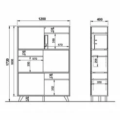 Germania Aktenschrank Svene - Weiß / Eiche Sonoma Dekor 9 Germania Aktenschrank Svene - Weiß / Eiche Sonoma Dekor -Wohnzimmermöbel boutique en ligne 1000189543 191022 12045900157 SKETCH DETAILS P000000001000189543 sketch