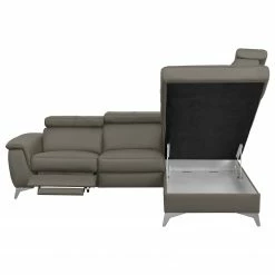 Loftscape Ecksofa Lobos - Echtleder / Kunstleder - Schlamm - Ottomane davorstehend rechts - Elektrisch verstellbar: 1 Motor mit Kabel -Wohnzimmermöbel boutique en ligne 1000189620 210727 12382100149 DETAILS P000000001000189620