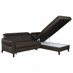 Loftscape Ecksofa Junin - Echtleder / Kunstleder - Dunkelbraun - Ottomane davorstehend rechts - Schlaffunktion - Bettkasten -Wohnzimmermöbel boutique en ligne 1000189625 191016 15040400547 DETAILS P000000001000189625