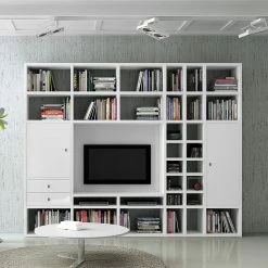 Loftscape Wohnwand Emporior II - Cremeweiß