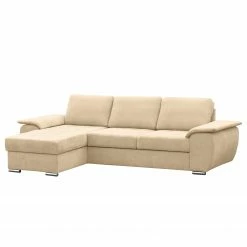 Fredriks Ecksofa Labate - Webstoff - Beige - Longchair davorstehend links