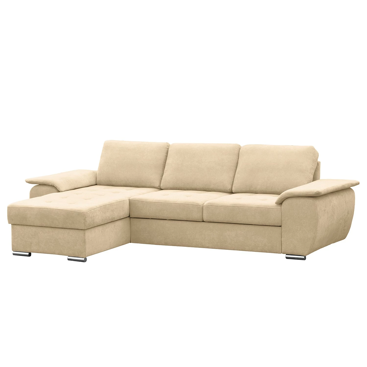 Fredriks Ecksofa Labate - Webstoff - Beige - Longchair davorstehend links 1 Fredriks Ecksofa Labate - Webstoff - Beige - Longchair davorstehend links
