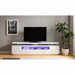 Loftscape TV-Lowboard Lisby - Inkl. Beleuchtung - Hochglanz Weiß -Wohnzimmermöbel boutique en ligne 1000191815 200930 14354200005 DETAILS P000000001000191815