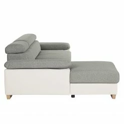 Loftscape Ecksofa Sully - Kunstleder / Webstoff - Weiß / Hellgrau - Longchair davorstehend links 17 Loftscape Ecksofa Sully - Kunstleder / Webstoff - Weiß / Hellgrau - Longchair davorstehend links -Wohnzimmermöbel boutique en ligne 1000192268 191128 11115401231 DETAILS P000000001000192268