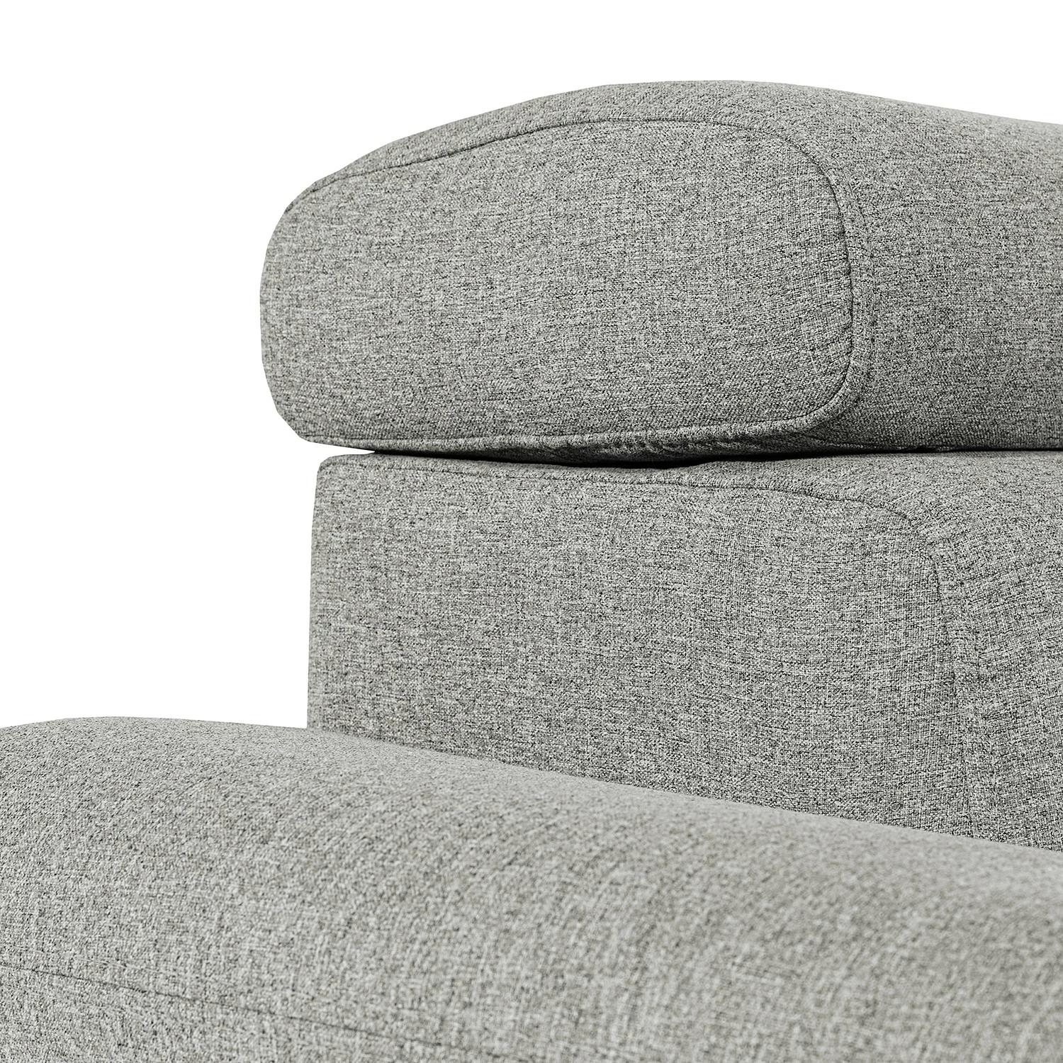 Loftscape Ecksofa Sully - Kunstleder / Webstoff - Weiß / Hellgrau - Longchair davorstehend links 9 Loftscape Ecksofa Sully - Kunstleder / Webstoff - Weiß / Hellgrau - Longchair davorstehend links – Bild 9