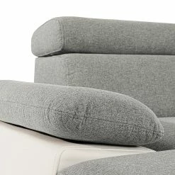 Loftscape Ecksofa Sully - Kunstleder / Webstoff - Weiß / Hellgrau - Longchair davorstehend links 22 Loftscape Ecksofa Sully - Kunstleder / Webstoff - Weiß / Hellgrau - Longchair davorstehend links -Wohnzimmermöbel boutique en ligne 1000192268 191128 11115401236 DETAILS P000000001000192268