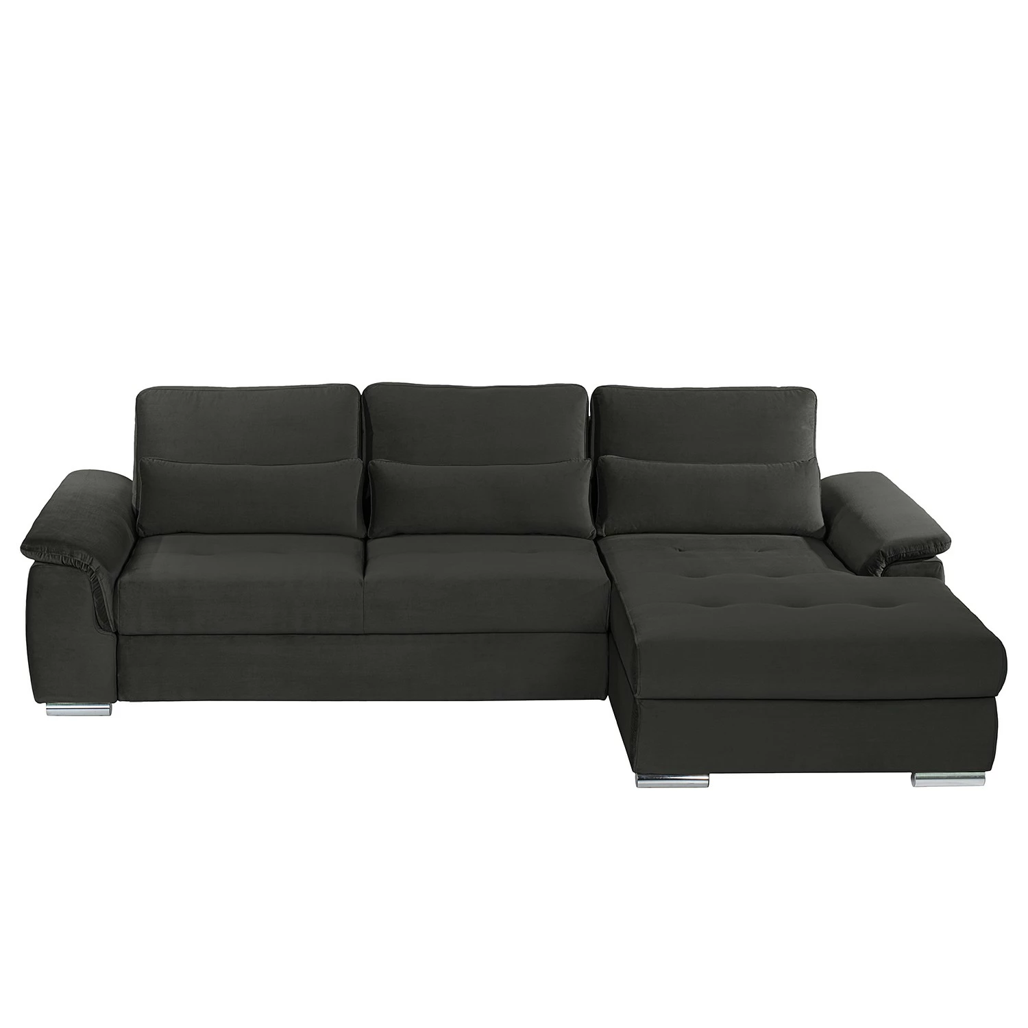Loftscape Ecksofa Renay I - Samt Ravi: Anthrazit - Longchair davorstehend rechts 6 Loftscape Ecksofa Renay I - Samt Ravi: Anthrazit - Longchair davorstehend rechts – Bild 6