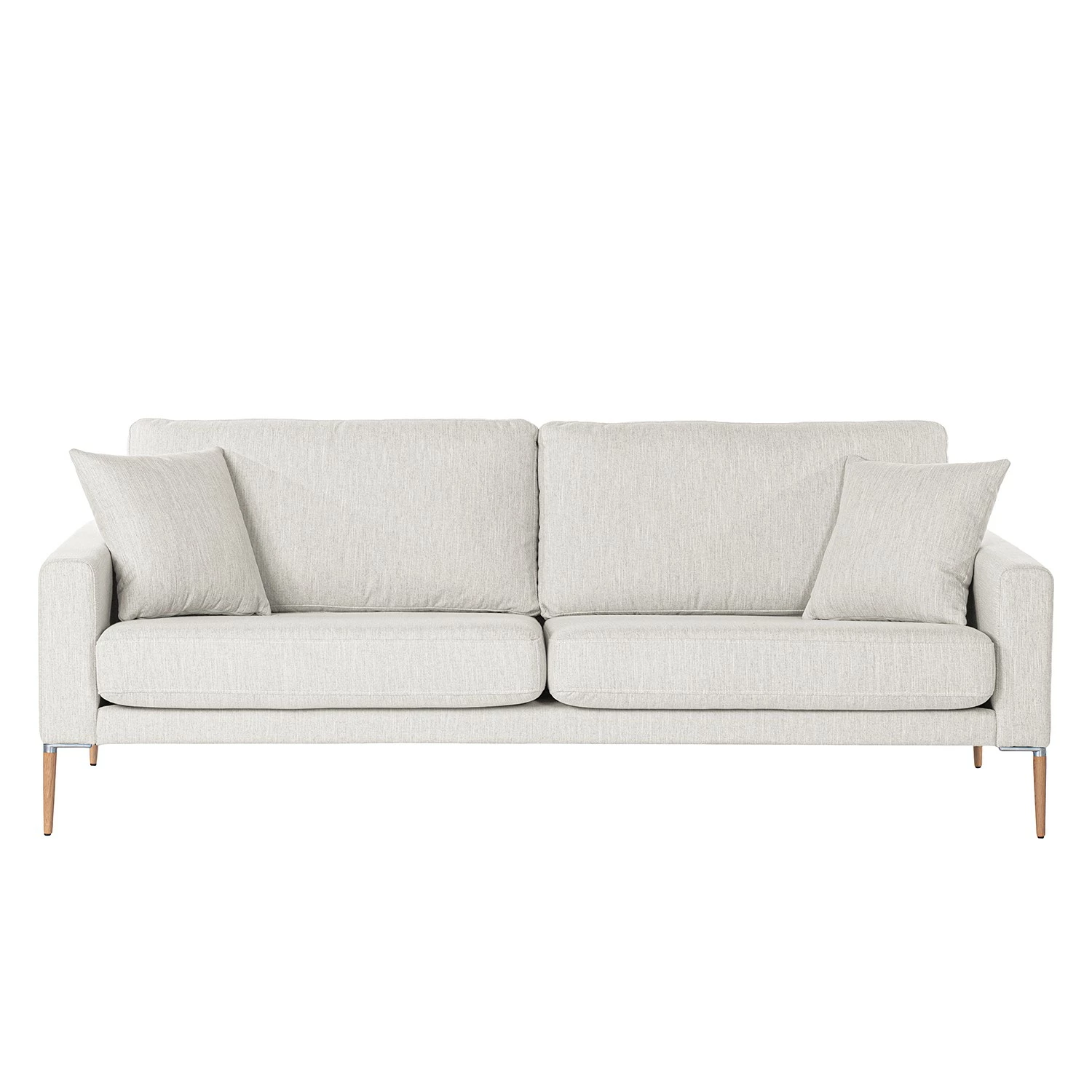 Norrwood Sofa Sauvo I (3-Sitzer) - Samt - Webstoff Meara: Hellgrau 3 Norrwood Sofa Sauvo I (3-Sitzer) - Samt - Webstoff Meara: Hellgrau – Bild 3