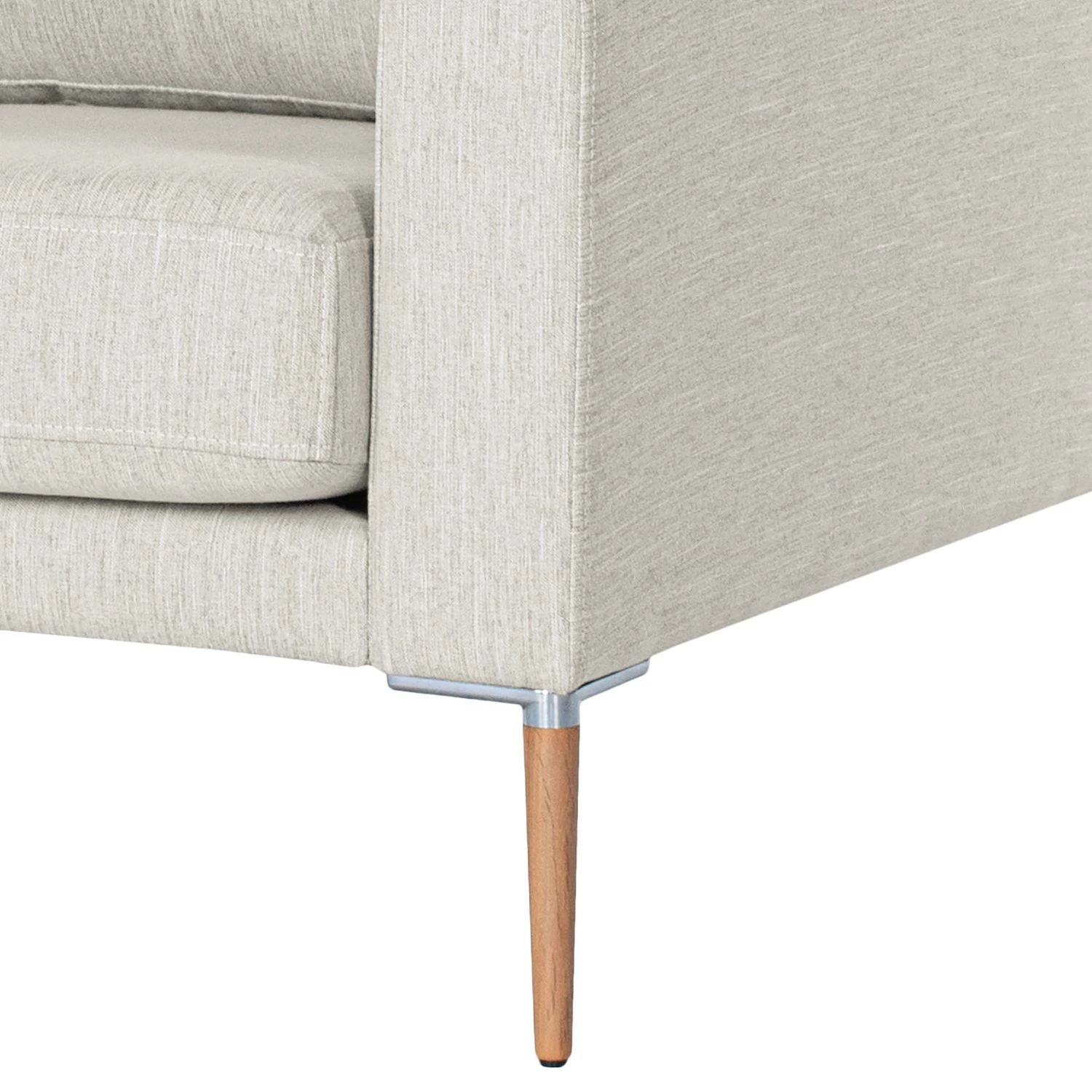 Norrwood Sofa Sauvo I (3-Sitzer) - Samt - Webstoff Meara: Hellgrau 8 Norrwood Sofa Sauvo I (3-Sitzer) - Samt - Webstoff Meara: Hellgrau – Bild 8