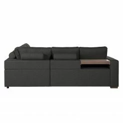 Loftscape Ecksofa Woodway I - Webstoff - Schwarz - Ottomane davorstehend rechts - Tablett -Wohnzimmermöbel boutique en ligne 1000192949 191204 13432201318 DETAILS P000000001000192949