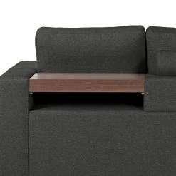 Loftscape Ecksofa Woodway I - Webstoff - Schwarz - Ottomane davorstehend rechts - Tablett -Wohnzimmermöbel boutique en ligne 1000192949 191204 13432201320 DETAILS P000000001000192949