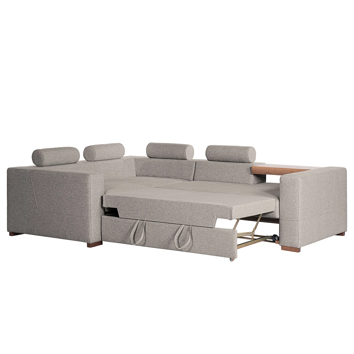 Loftscape Ecksofa Woodway II - Webstoff - Grau - Ottomane davorstehend links - Tablett 3 Loftscape Ecksofa Woodway II - Webstoff - Grau - Ottomane davorstehend links - Tablett – Bild 3