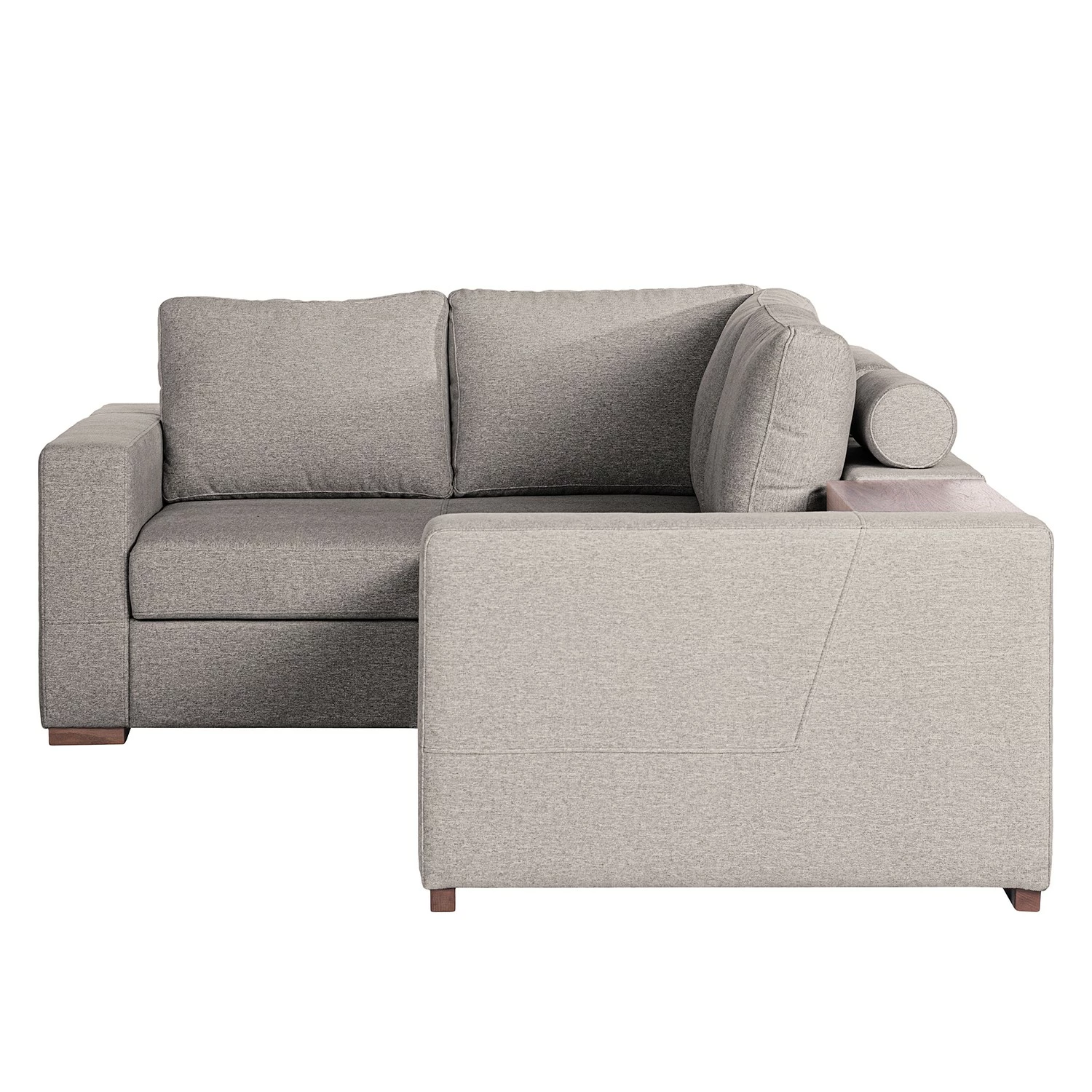 Loftscape Ecksofa Woodway II - Webstoff - Grau - Ottomane davorstehend links - Tablett 6 Loftscape Ecksofa Woodway II - Webstoff - Grau - Ottomane davorstehend links - Tablett – Bild 6