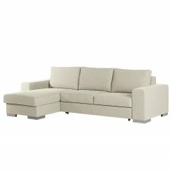 Loftscape Ecksofa Vassy - Webstoff - Creme - Longchair davorstehend links - Kein Zubehör inklusive