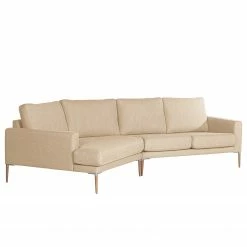 Norrwood Ecksofa Sauvo I - Samt - Webstoff Meara: Beige - Longchair davorstehend links -Wohnzimmermöbel boutique en ligne 1000193056 191204 13441802661 DETAILS P000000001000193056