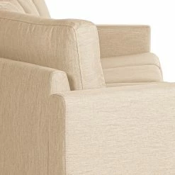 Norrwood Ecksofa Sauvo I - Samt - Webstoff Meara: Beige - Longchair davorstehend links -Wohnzimmermöbel boutique en ligne 1000193056 191204 13441902665 DETAILS P000000001000193056