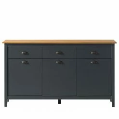 Maison Belfort Sideboard Rivery - Kiefer massiv - Anthrazit -Wohnzimmermöbel boutique en ligne 1000193132 200220 14361000003 DETAILS P000000001000193132
