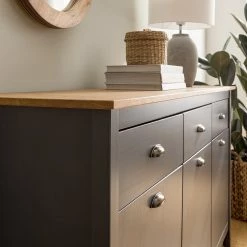 Maison Belfort Sideboard Rivery - Kiefer massiv - Anthrazit -Wohnzimmermöbel boutique en ligne 1000193132 200302 15340800008 DETAILS P000000001000193132