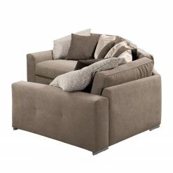 Maison Belfort Ecksofa Tahko - Microfaser / Webstoff / Samt - Braun / Beige -Wohnzimmermöbel boutique en ligne 1000194143 191216 16235100169 DETAILS P000000001000194143
