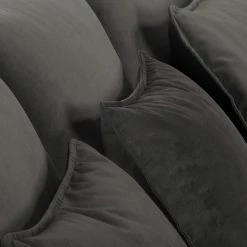 Fredriks Ecksofa Paimio - Samt - Grau - Longchair davorstehend links -Wohnzimmermöbel boutique en ligne 1000194159 191216 16241200339 DETAILS P000000001000194159