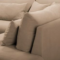 Fredriks Ecksofa Luosto - Flachgewebe - Cappuccino - Ottomane davorstehend rechts -Wohnzimmermöbel boutique en ligne 1000194193 191216 16244000699 DETAILS P000000001000194193