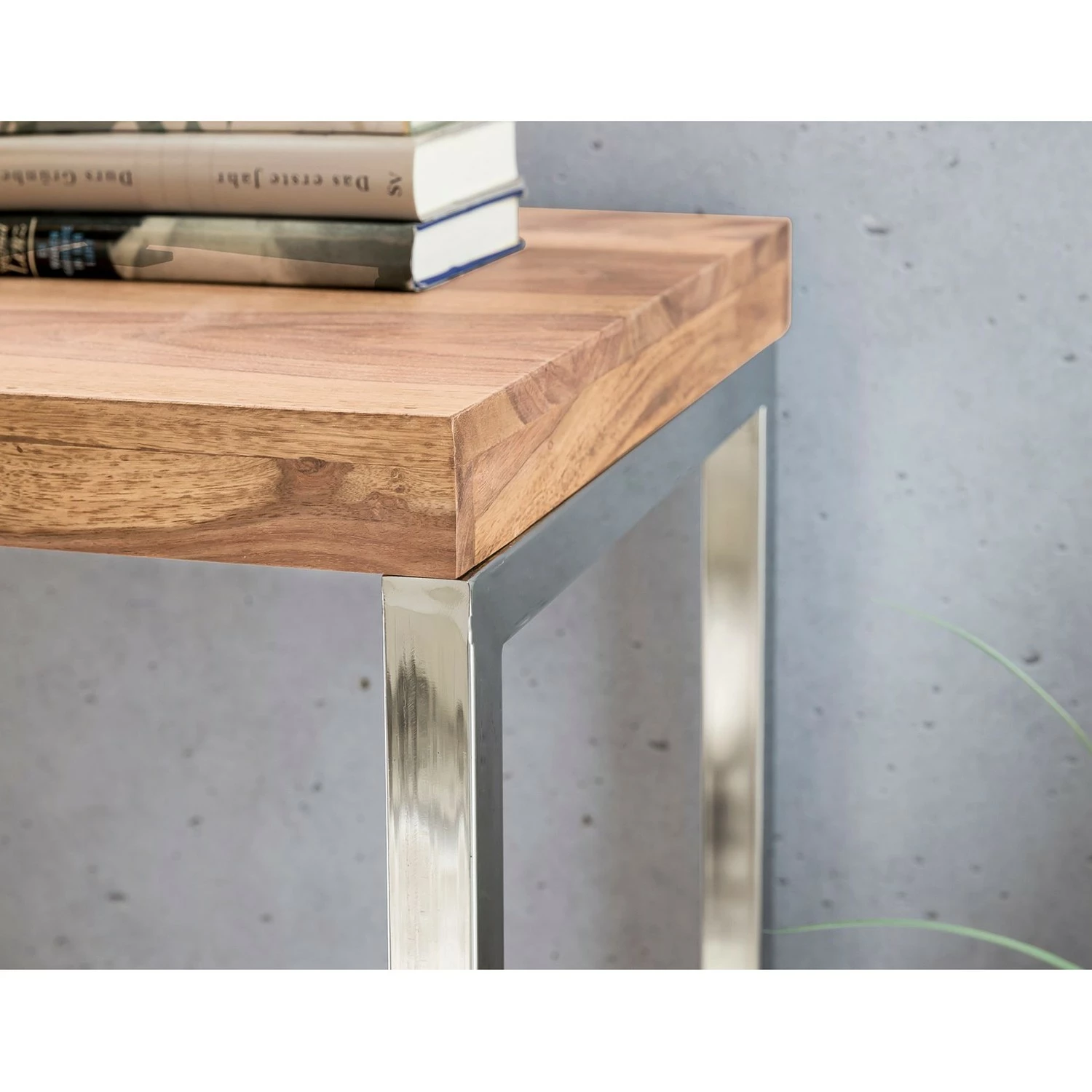Naturoo Konsolentisch Tolono - Akazie massiv / Edelstahl - Akazie / Chrom 6 Naturoo Konsolentisch Tolono - Akazie massiv / Edelstahl - Akazie / Chrom – Bild 6