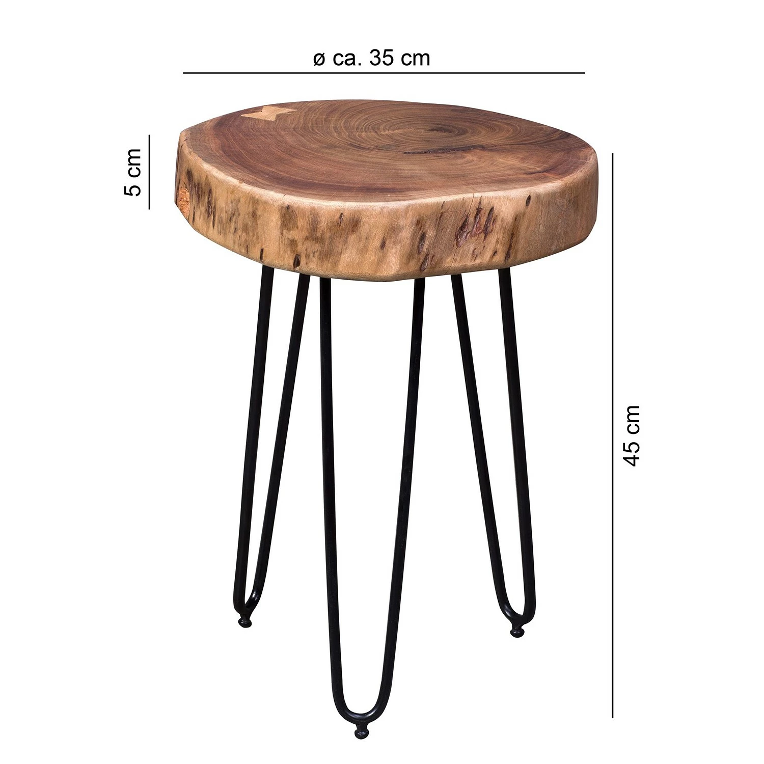 Naturoo Beistelltisch Culpeper - Akazie massiv / Metall - Akazie / Schwarz 8 Naturoo Beistelltisch Culpeper - Akazie massiv / Metall - Akazie / Schwarz – Bild 8