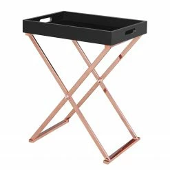 Norrwood Beistelltisch Kemp - Schwarz / Kupfer