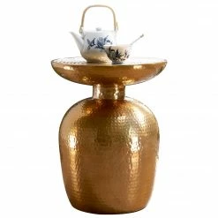 Red Living Beistelltisch Trevose - Aluminium - Gold