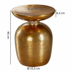 Red Living Beistelltisch Trevose - Aluminium - Gold 9 Red Living Beistelltisch Trevose - Aluminium - Gold -Wohnzimmermöbel boutique en ligne 1000194276 200108 10055600448 SKETCH DETAILS P000000001000194276 sketch