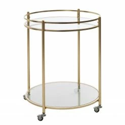 Jack & Alice Servierwagen Achill - Glas / Metall - Gold