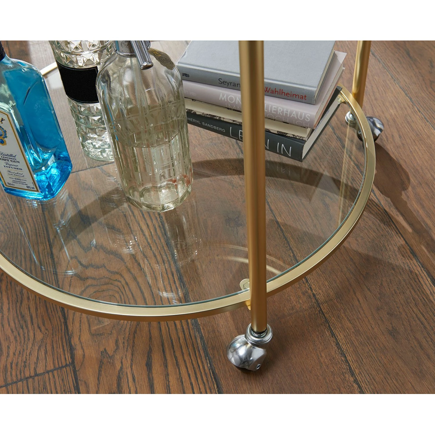 Jack & Alice Servierwagen Achill - Glas / Metall - Gold 6 Jack & Alice Servierwagen Achill - Glas / Metall - Gold – Bild 6