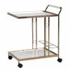 Jack & Alice Servierwagen Recess - Glas / Metall - Gold