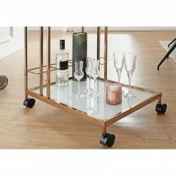 Jack & Alice Servierwagen Recess - Glas / Metall - Gold -Wohnzimmermöbel boutique en ligne 1000194315 200108 10063100690 DETAILS P000000001000194315