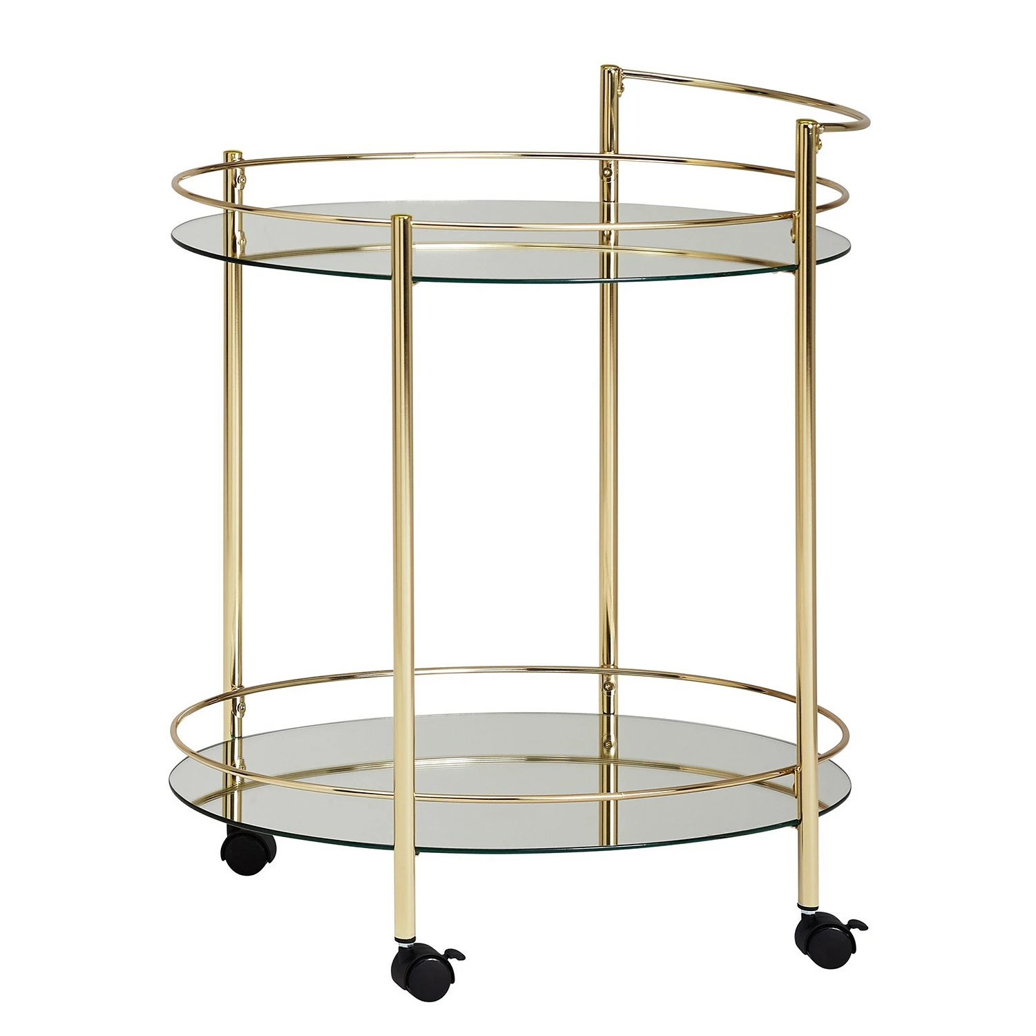 Jack & Alice Servierwagen Gowlan - Glas / Metall - Gold 1 Jack & Alice Servierwagen Gowlan - Glas / Metall - Gold